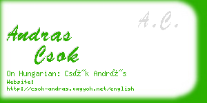 andras csok business card
