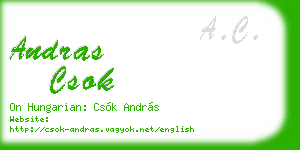 andras csok business card